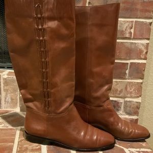 Genuine Leather Cognac Riding Boots